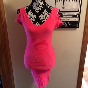 Neon Pink BodyCon Dress
